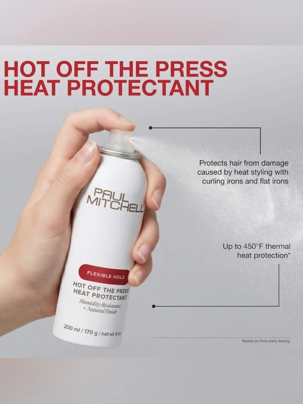 {Set of 2} PAUL MITCHELL Flexible Hold HOT OFF THE PRESS Heat Protectant 6 oz ea